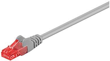 goobay 95250 CAT 6 Cavo Patch di Rete, U/UTP, Grigio, 0.25m Lunghezza