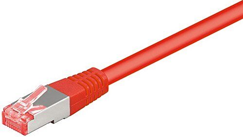 goobay 33227 CAT 6 cavo patch rete S/FTP (PiMF) rosso conforme a LSZH CU