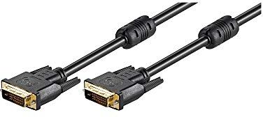 goobay 93951 Cavo DVI-D FullHD Dual Link, Dorato, 15m Lunghezza del Cavo