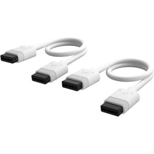 Corsair iCUE LINK Cavos 2x 200mm Dritto Bianco Corsair iCUE LINK Cavos 2x 200mm Dritto Bianco