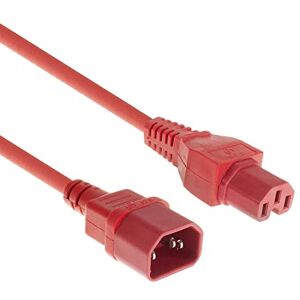 ACT Cavo di alimentazione da C14 maschio a C15 femmina, 1,2 m, cavo elettrico, rosso AK5304 ACT Cavo di alimentazione da C14 maschio a C15 femmina, 1,2 m, cavo elettrico, rosso AK5304