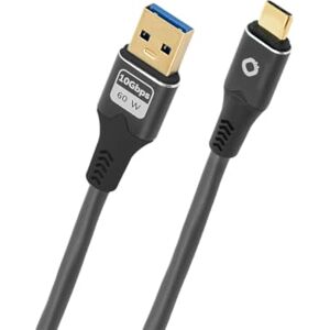 OEHLBACH USB Pulse AC – Cavo USB tipo A a tipo C – 10 Gbps dati guaina TPE, conduttore interno OFC, potenza di ricarica fino a 60 Watt, antracite – 2 m OEHLBACH USB Pulse AC – Cavo USB tipo A a tipo C – 10 Gbps dati guaina TPE, conduttore interno OFC, potenza di ricarica fino a 60 Watt, antracite – 2 m