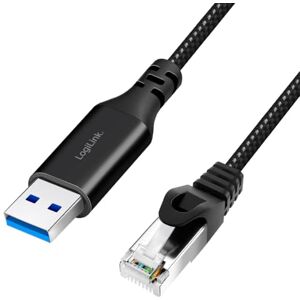 Logilink CU0406 Cavo di collegamento attivo USB 3.0 (tipo A) a rete (RJ45), 1 Gbps, 10 m Logilink CU0406 Cavo di collegamento attivo USB 3.0 (tipo A) a rete (RJ45), 1 Gbps, 10 m