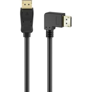 goobay Cavo DisplayPort 2.0/2.1, 5 metri, 8K 144Hz, 54 Gbit/s, connettore 90°, UHD, HDR, DSC, G-Sync, FreeSync, DP a DP, nero, per gaming, monitor, proiettore, VR, Daisy Chain, 77055 goobay Cavo DisplayPort 2.0/2.1, 5 metri, 8K 144Hz, 54 Gbit/s, connettore 90°, UHD, HDR, DSC, G-Sync, FreeSync, DP a DP, nero, per gaming, monitor, proiettore, VR, Daisy Chain, 77055