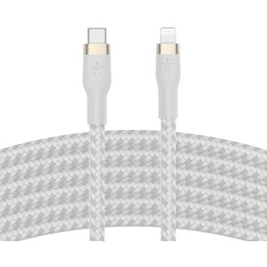 Belkin BoostCharge Pro Flex Cavo intrecciato da USB-C a Lightning (3 m), certificato MFi, ricarica rapida Power Delivery da 20 W, per iPhone 14/14Plus, 13, 12, Pro, Max, mini, SE, iPad, altri Bianco Belkin BoostCharge Pro Flex Cavo intrecciato da USB-C a Lightning (3 m), certificato MFi, ricarica rapida Power Delivery da 20 W, per iPhone 14/14Plus, 13, 12, Pro, Max, mini, SE, iPad, altri Bianco