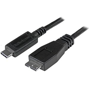 StarTech Cavo da USB-C a Micro USB-B da 50 cm, 10 Gbps, cavo dati, 3 A, cavo di trasferimento dati da USB tipo-C a Micro-B StarTech Cavo da USB-C a Micro USB-B da 50 cm, 10 Gbps, cavo dati, 3 A, cavo di trasferimento dati da USB tipo-C a Micro-B