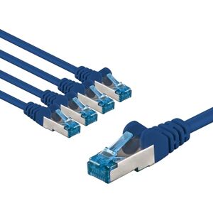 goobay 66033 Cavo di rete CAT 6A in set da 5, cavo patch schermato S/FTP/CU, PiMF, LSZH/Cat 6a, 10 Gbit, blu, 5 x 2 m goobay 66033 Cavo di rete CAT 6A in set da 5, cavo patch schermato S/FTP/CU, PiMF, LSZH/Cat 6a, 10 Gbit, blu, 5 x 2 m