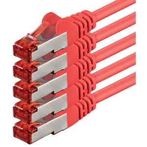 1aTTack.de 5x 2 m Cavo patch di rete Cat 6 Cat6 RJ45 SFTP rosso 1aTTack.de 5x 2 m Cavo patch di rete Cat 6 Cat6 RJ45 SFTP rosso