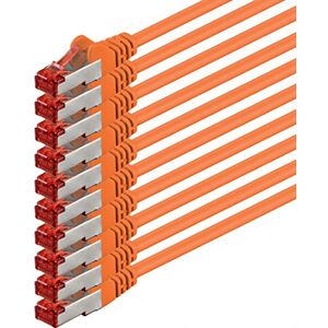 1aTTack.de 10x 3 m Cavo di rete Cat 6 cavo patch Cat6 RJ45 SFTP arancione 1aTTack.de 10x 3 m Cavo di rete Cat 6 cavo patch Cat6 RJ45 SFTP arancione