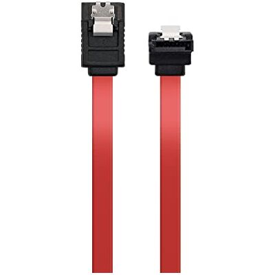 Ewent Cavo SATA III, Velocità 6Gbits con Clips in metallo, SATA L-Type angolare 90°, Rosso, 0.7 m Ewent Cavo SATA III, Velocità 6Gbits con Clips in metallo, SATA L-Type angolare 90°, Rosso, 0.7 m