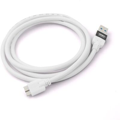 SYSTEM-S Cavo Micro USB 3.0, Cavo Dati (USB 3.0 Micro-B), 140 cm, Bianco SYSTEM-S Cavo Micro USB 3.0, Cavo Dati (USB 3.0 Micro-B), 140 cm, Bianco