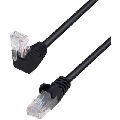 Techly Professional 363173 Cavo di Rete Patch Connettore Angolato 90° CCA Cat. 5E UTP 3 Metri Nero Nero Techly Professional 363173 Cavo di Rete Patch Connettore Angolato 90° CCA Cat. 5E UTP 3 Metri Nero Nero