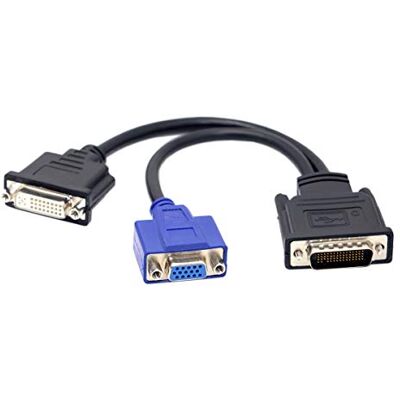 chenyang , prolunga splitter da DMS-59 maschio a DVI 24+5 femmina e VGA RG femmina a 15 pin, da 15 cm chenyang , prolunga splitter da DMS-59 maschio a DVI 24+5 femmina e VGA RG femmina a 15 pin, da 15 cm