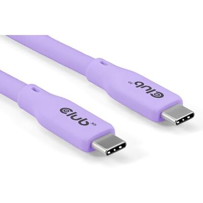 Club 3D CAC-3004 Lifestyle Cavo USB-C PD 240 W, 20 Gbps, 2 m, Colore: Lilla Club 3D CAC-3004 Lifestyle Cavo USB-C PD 240 W, 20 Gbps, 2 m, Colore: Lilla