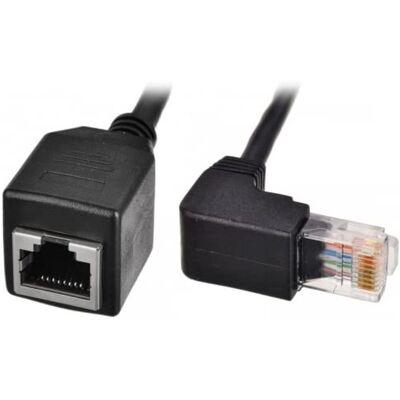 chenyang Adattatore di rete Ethernet LAN da 90 gradi angolato verso il basso, 8P8C FTP STP UTP Cat 5e da maschio a femmina, 50 cm chenyang Adattatore di rete Ethernet LAN da 90 gradi angolato verso il basso, 8P8C FTP STP UTP Cat 5e da maschio a femmina, 50 cm