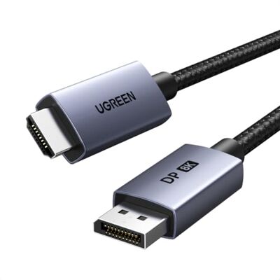 UGREEN 8K 60Hz Cavo DisplayPort a HDMI 4K 240Hz 1080P DP 1.4 HDMI 2.1 2M UGREEN 8K 60Hz Cavo DisplayPort a HDMI 4K 240Hz 1080P DP 1.4 HDMI 2.1 2M