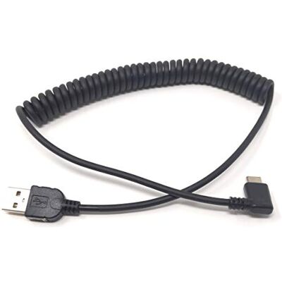 SYSTEM-S Cavo a Spirale da USB C 3.1 a USB A, 50-100 cm SYSTEM-S Cavo a Spirale da USB C 3.1 a USB A, 50-100 cm