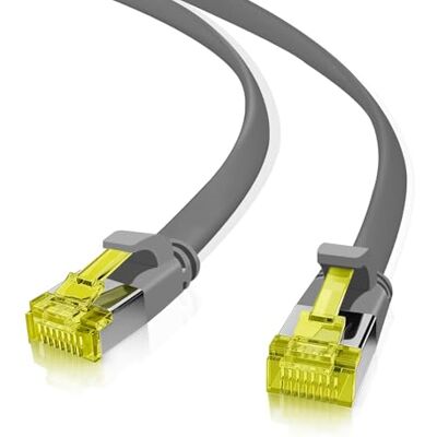 Helos Cavo patch ultra piatto U/FTP Cat 6a, 0,5 m, colore: Grigio Helos Cavo patch ultra piatto U/FTP Cat 6a, 0,5 m, colore: Grigio