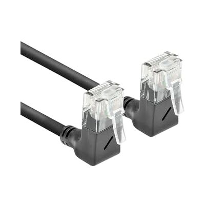 ACT Cavo di rete CAT6A ad angolo di 90°, U/UTP LSZH, sottile 3,6 mm, cavo Ethernet flessibile con connettore RJ45, per uso in data center, 3 metri, verso l'alto DD6903 ACT Cavo di rete CAT6A ad angolo di 90°, U/UTP LSZH, sottile 3,6 mm, cavo Ethernet flessibile con connettore RJ45, per uso in data center, 3 metri, verso l'alto DD6903
