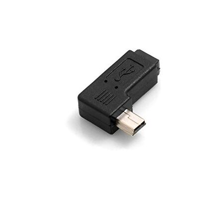 SYSTEM-S Mini USB (femmina) a Mini USB (maschio) 90° sinistra angolare spina USB adattatore SYSTEM-S Mini USB (femmina) a Mini USB (maschio) 90° sinistra angolare spina USB adattatore