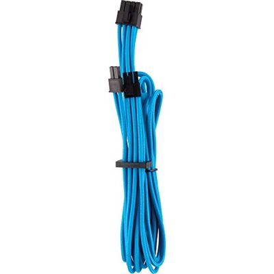 Corsair Cavi Protetti Singolarmente con Guaina PCIe (Connettore Singolo) Type 4 Gen 4 Premium Blu Corsair Cavi Protetti Singolarmente con Guaina PCIe (Connettore Singolo) Type 4 Gen 4 Premium Blu