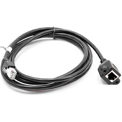 vhbw cavo di prolunga Ethernet LAN Cat6 con connettore RJ45 maschio-femmina Prolunga Cat6 per montaggio a pannello, 2 m nero vhbw cavo di prolunga Ethernet LAN Cat6 con connettore RJ45 maschio-femmina Prolunga Cat6 per montaggio a pannello, 2 m nero