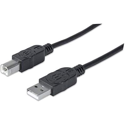 Manhattan 333382 Cavo USB 2.0 A Maschio/B Maschio 3 m Nero Manhattan 333382 Cavo USB 2.0 A Maschio/B Maschio 3 m Nero