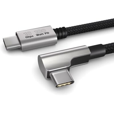 PAXO Cavo da USB C a USB C da 1 m, cavo di ricarica rapida 100W Power Delivery 20V/5A PD 3.0, 10 Gbps Cavo dati ad alta velocità USB 3.2 Gen2x1, elegante spina angolata, nero PAXO Cavo da USB C a USB C da 1 m, cavo di ricarica rapida 100W Power Delivery 20V/5A PD 3.0, 10 Gbps Cavo dati ad alta velocità USB 3.2 Gen2x1, elegante spina angolata, nero