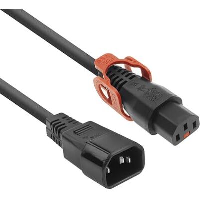 ACT C13 IEC Lock+ C14, cavo di alimentazione a freddo, 3 metri, attacco C13 a spina C14, per PDU, server, dispositivi di rete AK5158 ACT C13 IEC Lock+ C14, cavo di alimentazione a freddo, 3 metri, attacco C13 a spina C14, per PDU, server, dispositivi di rete AK5158