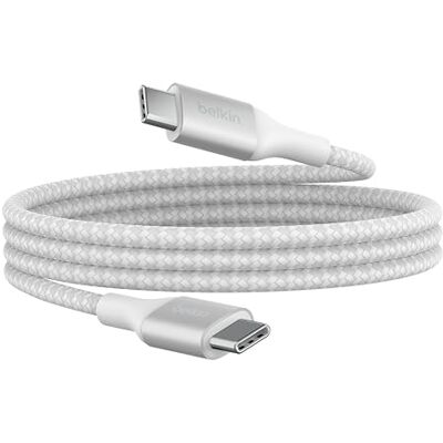 Belkin BoostCharge Cavo di alimentazione da USB-C a USB-C, cavo ricarica rapida con 240 W di Power Delivery, certificato USB-IF per MacBook, Chromebook, Samsung Galaxy, iPhone 15 e altri, 1 m, bianco Belkin BoostCharge Cavo di alimentazione da USB-C a USB-C, cavo ricarica rapida con 240 W di Power Delivery, certificato USB-IF per MacBook, Chromebook, Samsung Galaxy, iPhone 15 e altri, 1 m, bianco