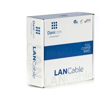 Danicom Cavo flessibile CAT6A U/UTP da 50 m in rotolo PVC (Fca) Danicom Cavo flessibile CAT6A U/UTP da 50 m in rotolo PVC (Fca)