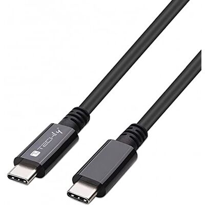 Techly 362602 Cavo USB 4 Gen 3 Type-C™ Thunderbolt M/M E-Mark 8K 40Gbps 100W PD 0,8m Nero Nero Techly 362602 Cavo USB 4 Gen 3 Type-C™ Thunderbolt M/M E-Mark 8K 40Gbps 100W PD 0,8m Nero Nero