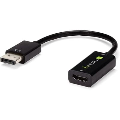 Techly 364163 Adattatore DisplayPort 1.4 a HDMI 8K Attivo Nero Nero Techly 364163 Adattatore DisplayPort 1.4 a HDMI 8K Attivo Nero Nero