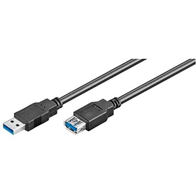 Ewent Cavo prolunga USB 3.0 Tipo A/Maschio/Femmina, per Hub USB, Disco Rigido, Stampante, Mouse etc, velocità di Trasferimento Fino a 5Gbit, 1.8m, Nero Ewent Cavo prolunga USB 3.0 Tipo A/Maschio/Femmina, per Hub USB, Disco Rigido, Stampante, Mouse etc, velocità di Trasferimento Fino a 5Gbit, 1.8m, Nero