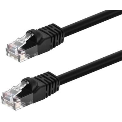 Monoprice 102316 25ft 24AWG Cat6 550 MHz UTP Cavo di rete Ethernet in rame nudo Nero Monoprice 102316 25ft 24AWG Cat6 550 MHz UTP Cavo di rete Ethernet in rame nudo Nero