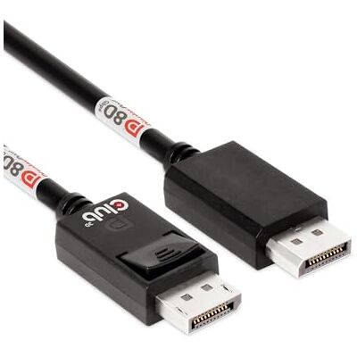 Club 3D CAC-1092 DisplayPort™ 2.1 Cavo Certificato bidirezionale VESA DP80 4K240Hz, 8K60Hz o 10K60Hz M/M 1,6m Club 3D CAC-1092 DisplayPort™ 2.1 Cavo Certificato bidirezionale VESA DP80 4K240Hz, 8K60Hz o 10K60Hz M/M 1,6m