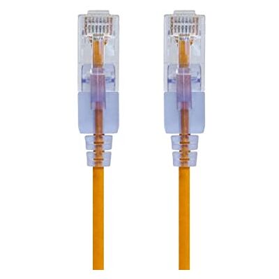 Monoprice Cavo patch Ethernet Cat6A UTP, 30 AWG, 10 G, in puro rame nudo, antigroviglio, RJ45, serie SlimRun, 4,3 m, giallo, confezione da 10 Monoprice Cavo patch Ethernet Cat6A UTP, 30 AWG, 10 G, in puro rame nudo, antigroviglio, RJ45, serie SlimRun, 4,3 m, giallo, confezione da 10
