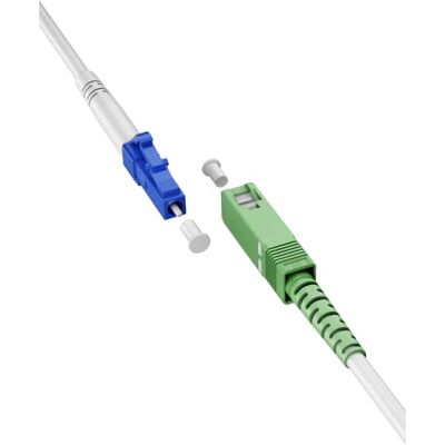 goobay 59611 Cavo in fibra ottica (FTTH) monomodale (OS2) Simplex/SC APC (8°) maschio a LC-UPC (8°) maschio/onda luminosa, 5 m goobay 59611 Cavo in fibra ottica (FTTH) monomodale (OS2) Simplex/SC APC (8°) maschio a LC-UPC (8°) maschio/onda luminosa, 5 m