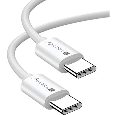Techly 365870 Cavo USB4 Gen3 EPR USB-C™ M/M 40G 240W PD3.1 8K E-Mark Certificato 1m Bianco Techly 365870 Cavo USB4 Gen3 EPR USB-C™ M/M 40G 240W PD3.1 8K E-Mark Certificato 1m Bianco