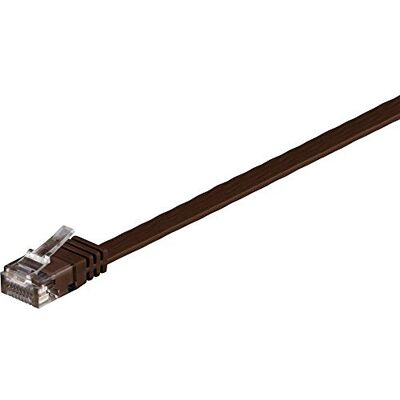 goobay CAT 6 Cavo Piatto Patch, Rete U/UTP, Marrone Scuro, 1.5 m Lunghezza del Cavo goobay CAT 6 Cavo Piatto Patch, Rete U/UTP, Marrone Scuro, 1.5 m Lunghezza del Cavo