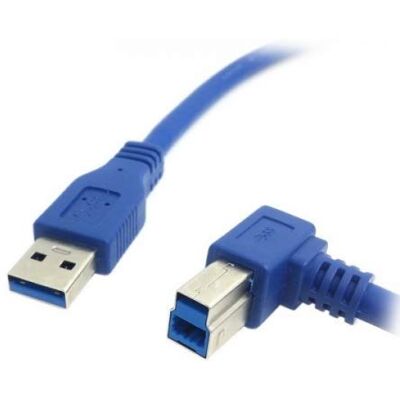 SYSTEM-S USB 3.0 1 m Cavo angolare Tipo A Maschio a B Maschio Blu SYSTEM-S USB 3.0 1 m Cavo angolare Tipo A Maschio a B Maschio Blu