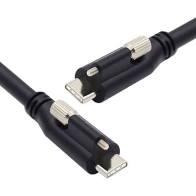 chenyang USB 3.1 Type-C Dual Screw Locking a USB-C 10Gbps Cavo dati 1.2m Montaggio a pannello chenyang USB 3.1 Type-C Dual Screw Locking a USB-C 10Gbps Cavo dati 1.2m Montaggio a pannello