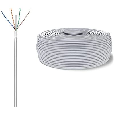 Ewent IM1220 305m Bobina Cavo di Rete Ethernet CAT.6, CCA, PVC, F-UTP Schermato, RJ45, AWG23/1, LAN Internet Gigabit Alta velocità, ideale per PC, Router, Modem, Switch, TV, PS5, Xbox,Grigio 305 Metri Ewent IM1220 305m Bobina Cavo di Rete Ethernet CAT.6, CCA, PVC, F-UTP Schermato, RJ45, AWG23/1, LAN Internet Gigabit Alta velocità, ideale per PC, Router, Modem, Switch, TV, PS5, Xbox,Grigio 305 Metri