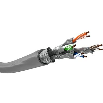 Goobay 96095 Cavo di Rete - Doppio Schermato CAT 6A 305m Grigio Goobay 96095 Cavo di Rete - Doppio Schermato CAT 6A 305m Grigio