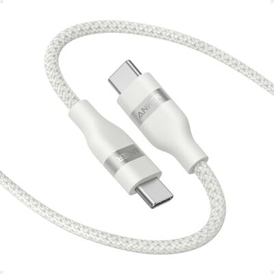 Anker Cavo USB-C di Ricarica Veloce 240W, Design Intrecciato e Riciclato, per iPhone 16/16 pro/16 Plus/16 pro Max, MacBook pro, iPad pro, iPad Air 4, Galaxy S23 e Altro Ancora(0,9m, Bianco) Anker Cavo USB-C di Ricarica Veloce 240W, Design Intrecciato e Riciclato, per iPhone 16/16 pro/16 Plus/16 pro Max, MacBook pro, iPad pro, iPad Air 4, Galaxy S23 e Altro Ancora(0,9m, Bianco)
