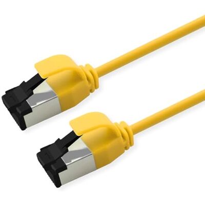 Roline U/FTP Cavo Patch Cat.8 (Classe I), Slim, LSOH, 1,5 m, Colore: Giallo Roline U/FTP Cavo Patch Cat.8 (Classe I), Slim, LSOH, 1,5 m, Colore: Giallo