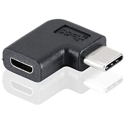 SYSTEM-S Adattatore USB Tipo C 3.1 a Micro USB 2.0, angolare SYSTEM-S Adattatore USB Tipo C 3.1 a Micro USB 2.0, angolare