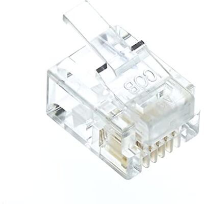 Keple Connettore, 6P4C, RJ11, Spina Modulare Telefonica Connettore Per Cavo Telefonico, Compatibile Con Fili Pieni E A Trefoli, Adattatore Jack Per Cavo Piatto Con Terminale A Crimpare Confezione Da 10 Keple Connettore, 6P4C, RJ11, Spina Modulare Telefonica Connettore Per Cavo Telefonico, Compatibile Con Fili Pieni E A Trefoli, Adattatore Jack Per Cavo Piatto Con Terminale A Crimpare Confezione Da 10