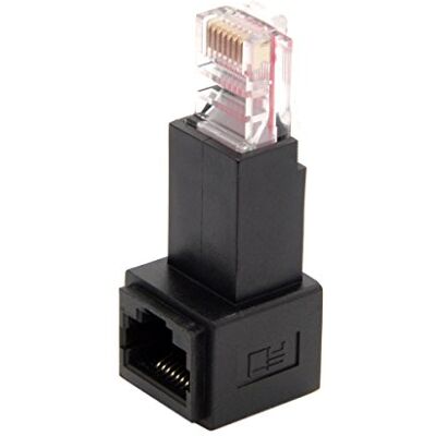 chenyang RJ45 8P8C FTP STP UTP Cat 5e Adattatore per estensione di rete Lan Ethernet, angolo di 90 gradi verso l'alto chenyang RJ45 8P8C FTP STP UTP Cat 5e Adattatore per estensione di rete Lan Ethernet, angolo di 90 gradi verso l'alto