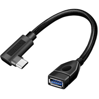 Logilink CU0100 Adattatore cavo USB 3.2 (Gen2) 10 Gb, tipo C (angolo di 90°) su tipo A con funzione OTG (on-the-go), 20 cm Logilink CU0100 Adattatore cavo USB 3.2 (Gen2) 10 Gb, tipo C (angolo di 90°) su tipo A con funzione OTG (on-the-go), 20 cm